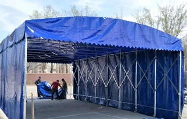 Quomodo conopeum fabricam instituis pro retractabili tentorio? Pengcheng Outdoor gradatim ducem praebet ad institutionem propriam.